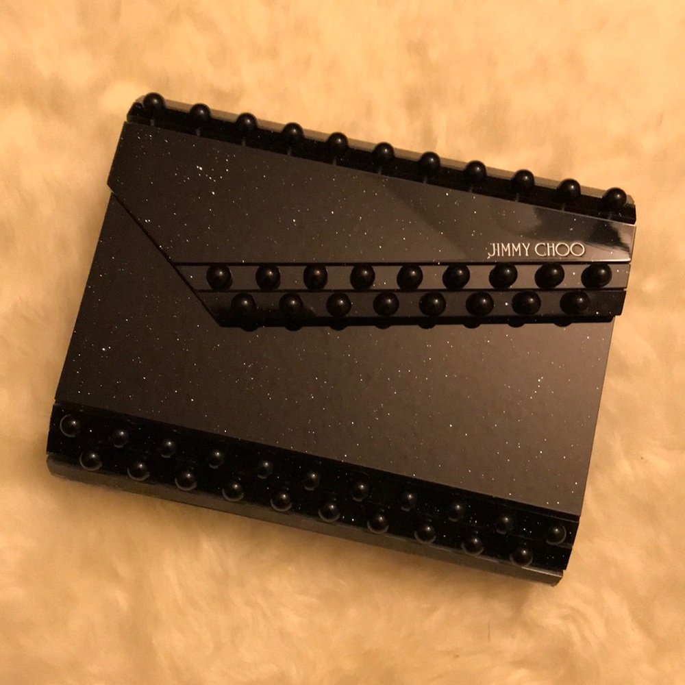 Jimmy Choo Black Studded Clutch